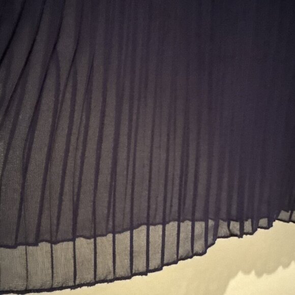 Zara Size M Women, Navy Blue & Cream lace, sheer pleated Romantic fairy y2k - Picture 7 of 11